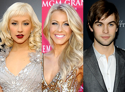Christina Aguilera, Julianne Hough, Chace Crawford Christina Aguilera, Julianne Hough, Chace Crawford